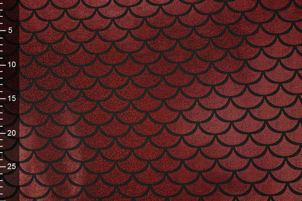 Lamé Mermaid Fantasy Red on Black Lamé Mermaid Fantasy Red on Black