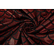 Folienjersey Mermaid Fantasy Rot auf Schwarz