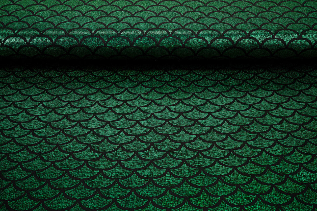 Lamé Mermaid Fantasy Green on Black Lamé Mermaid Fantasy Green on Black