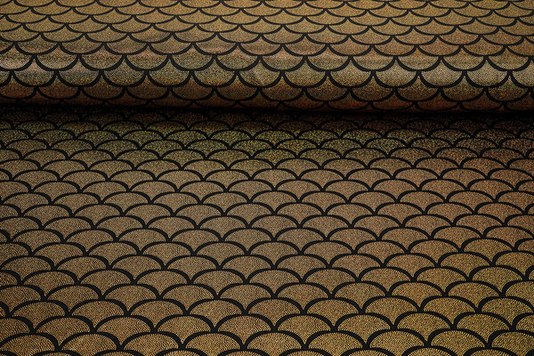 Lamé Mermaid Fantasy Gold on Black