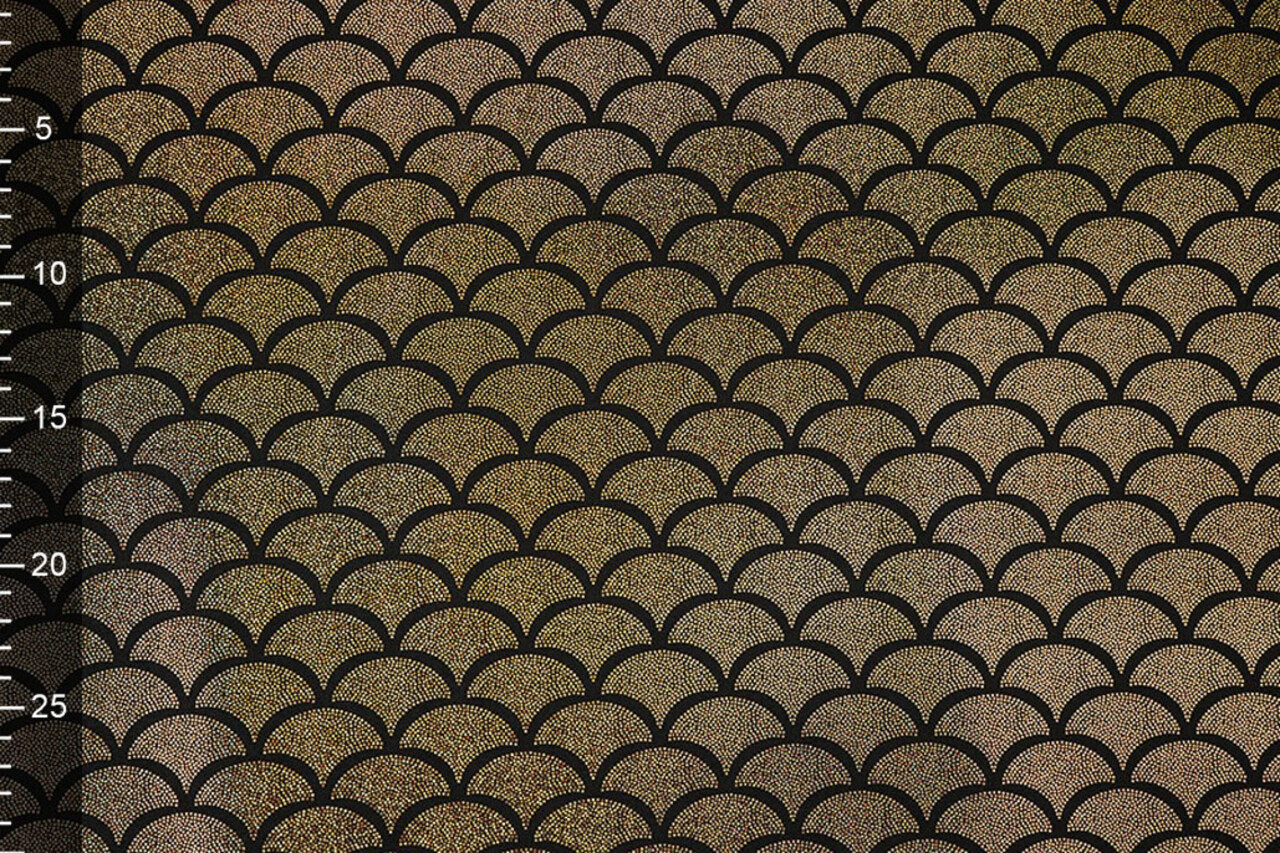 Lamé Mermaid Fantasy Gold on Black