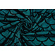 Folienjersey Mermaid Fantasy Aqua auf Schwarz