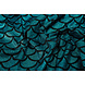 Folienjersey Mermaid Fantasy Aqua auf Schwarz