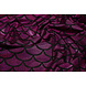 Lamé Mermaid Fantasy Cyclamen sur Noir Lamé Mermaid Fantasy Cyclamen sur Noir