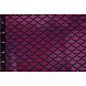 Folienjersey Mermaid Fantasy Alpenveilchen auf Schwarz Folienjersey Mermaid Fantasy Alpenveilchen auf Schwarz