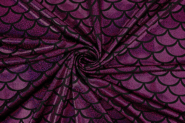 Lamé Mermaid Fantasy Cyclaam op Zwart Lamé Mermaid Fantasy Cyclaam op Zwart