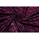 Folienjersey Mermaid Fantasy Alpenveilchen auf Schwarz Folienjersey Mermaid Fantasy Alpenveilchen auf Schwarz