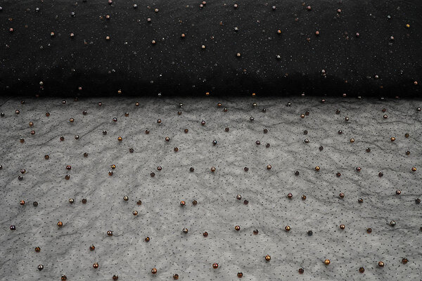 Fine Glitter Tulle con Perline Nero Fine Glitter Tulle con Perline Nero