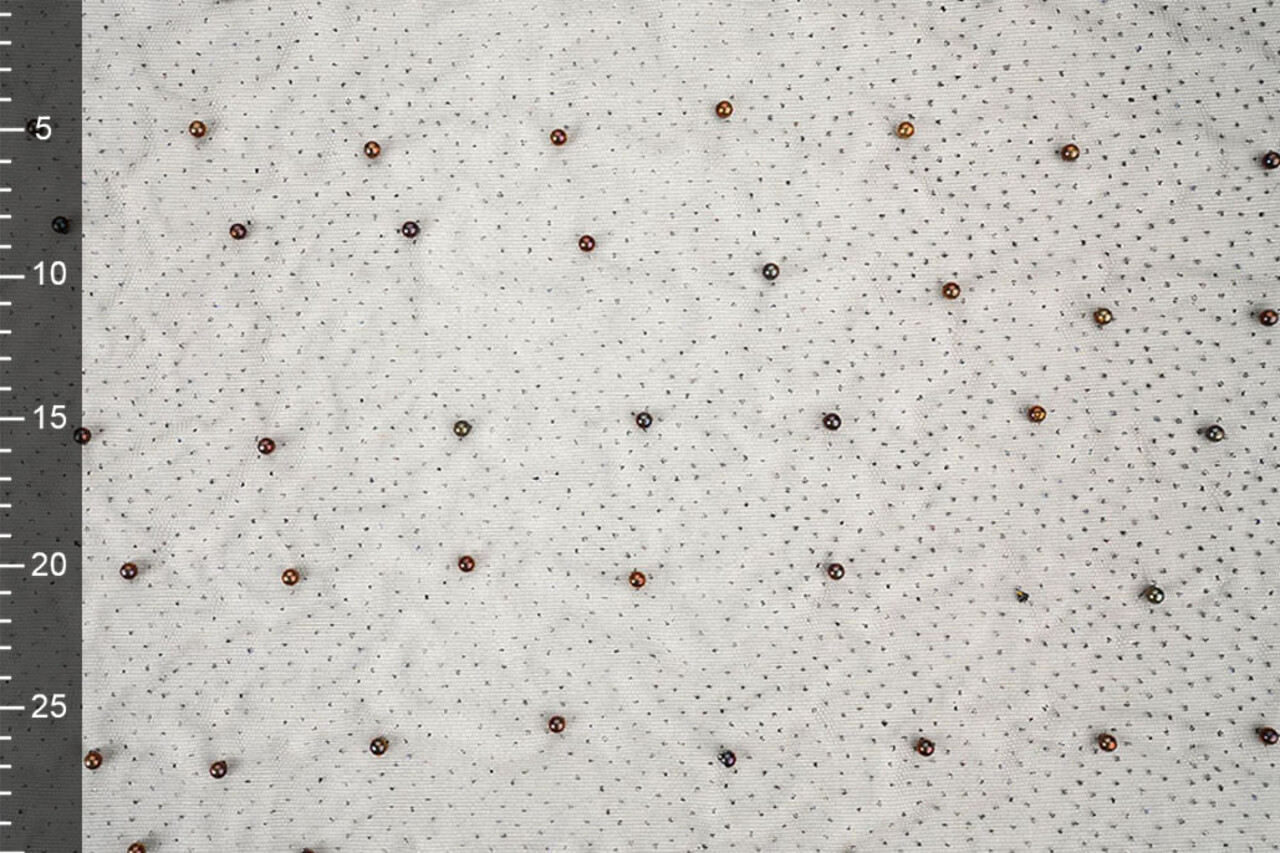 Tulle Fin à Paillettes avec Perles Noir Tulle Fin à Paillettes avec Perles Noir