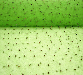 Fijne Glitter Tule met Parels Lime Groen Fijne Glitter Tule met Parels Lime Groen