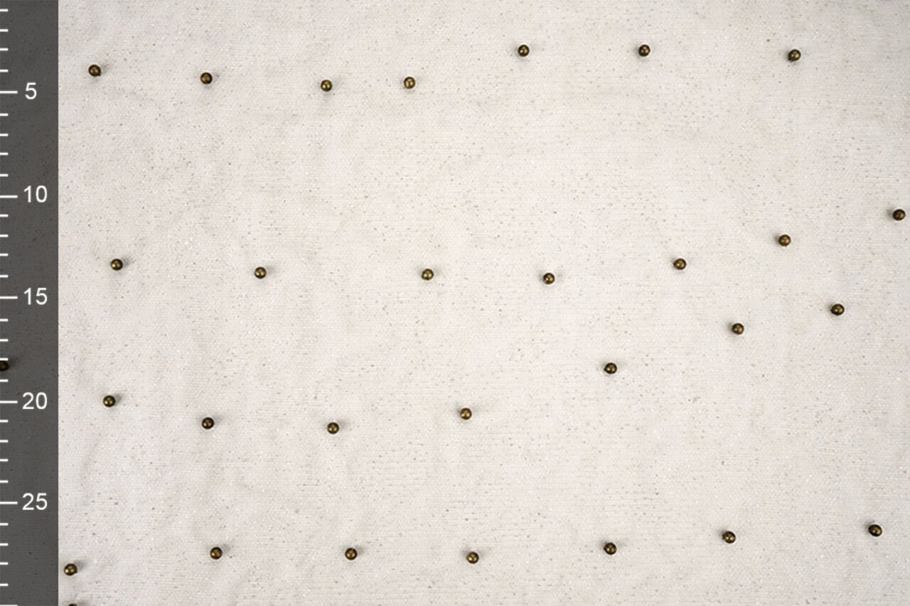Feiner Glitzer Tüll mit Perlen Grau Taupe