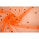 Tulle Fin à Paillettes avec Perles Orange