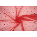 Fine Glitter Tulle con Perline Rosso Fine Glitter Tulle con Perline Rosso