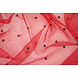 Fine Glitter Tulle con Perline Rosso Fine Glitter Tulle con Perline Rosso
