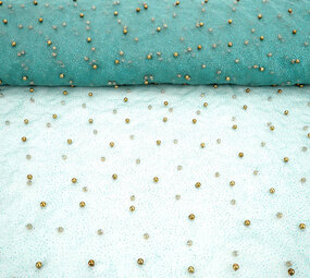 Tulle Fin à Paillettes avec Perles Ocean Tulle Fin à Paillettes avec Perles Ocean