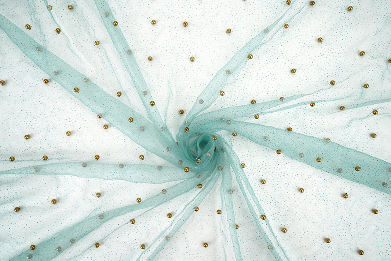 Fine Glitter Tulle con Perline Oceano Fine Glitter Tulle con Perline Oceano