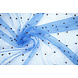 Fine Glitter Tulle con Perline Blu Reale Fine Glitter Tulle con Perline Blu Reale