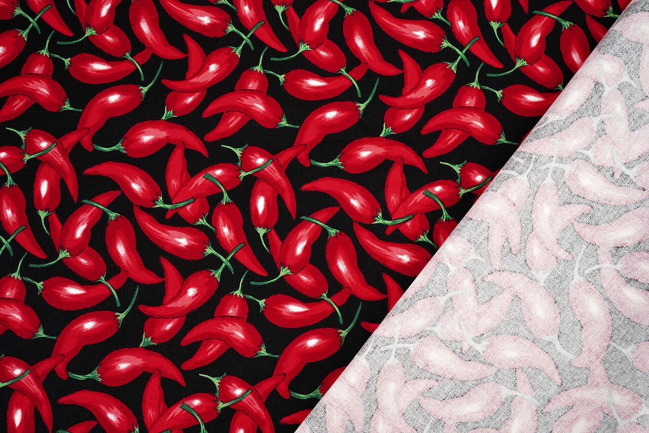 Algodón de Sarga Rojo Pimiento Algodón de Sarga Rojo Pimiento
