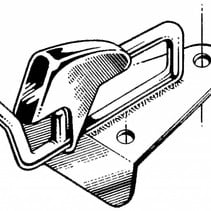 Inklikkende "snap" davits