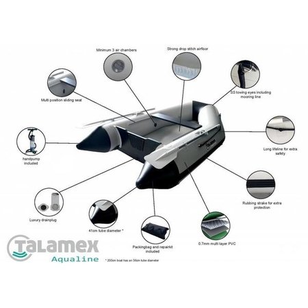 Talamex Talamex Aqualine 350 rubberboot met aluminium vloerdelen