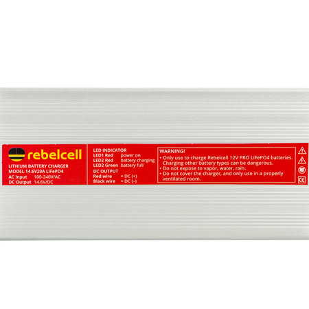 Rebelcell Rebelcell acculader 14.6V20A voor LiFePO4