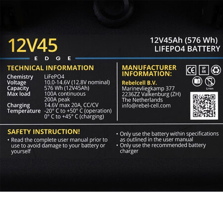Rebelcell Rebelcell Outdoorbox 12V45 EDGE