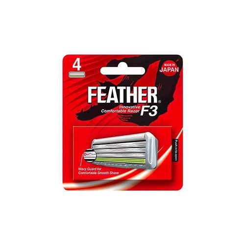 Feather Feather F3 Triple Blade  Scheermesjes 4 stuks.