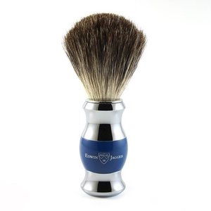 Edwin Jagger Scheerkwast dassenhaar chrome blauw