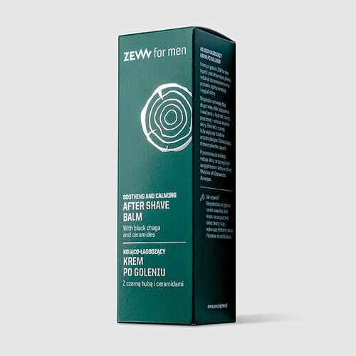 Zew For Men  After Shave Balsem met zwarte chaga en ceramides 80 ml.