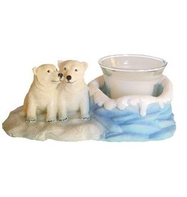 H.Originals Twee baby ijsbeer met waxine 20 X  CM 1 assortiment
