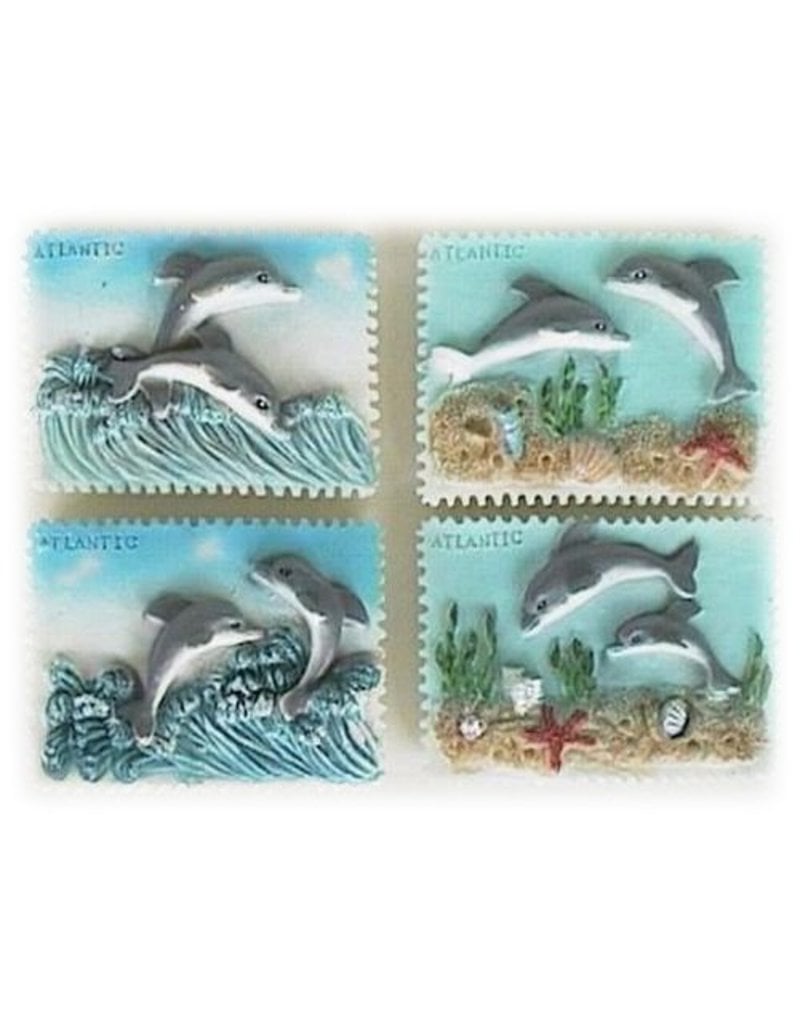 H.Originals Postzegel dolfijn 5 X 7 CM 4 assortiment