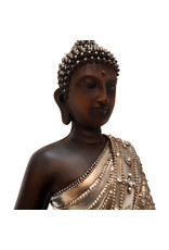 H.Originals Thaise Boeddha zittend zilver bruin 29cm