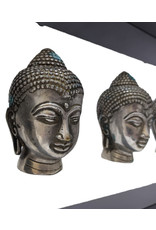 H.Originals Drie Boeddha hoofden in lijst 35cm