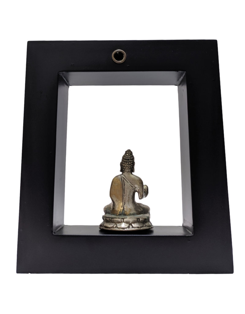 Boeddha zittend in lijst 16cm