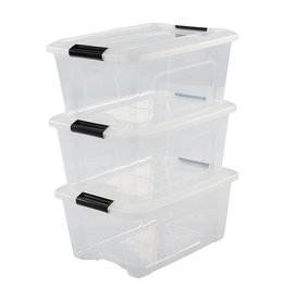 IRIS New Top Box - 15L - set of 3 - Transparent
