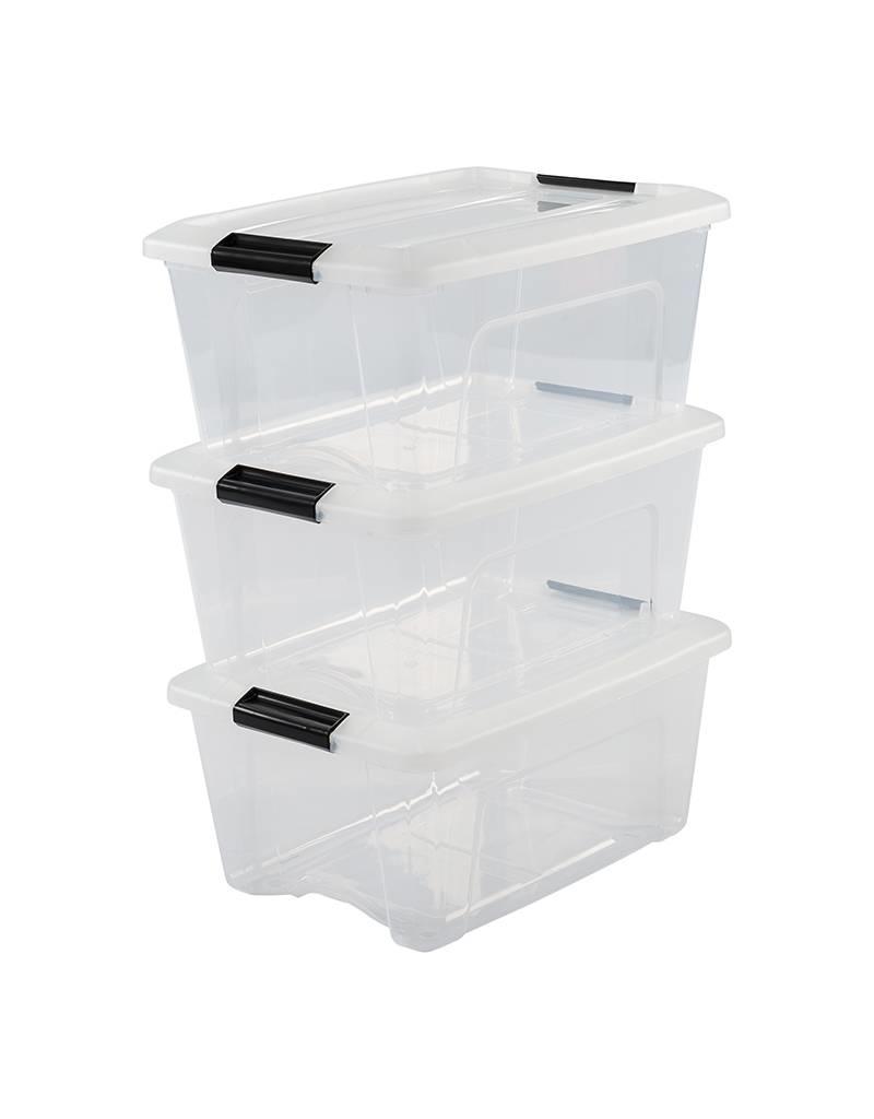 IRIS New Top Box - 15L - set van 3 - Transparant