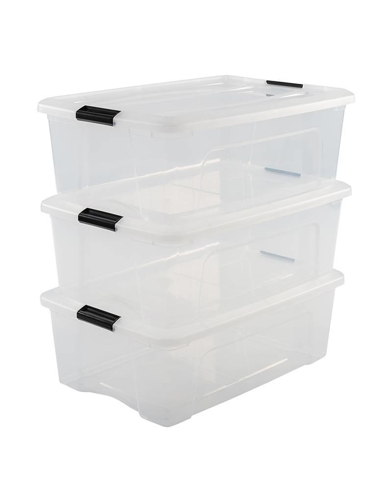 IRIS New Top Box - 30L - set of 3 - Transparent