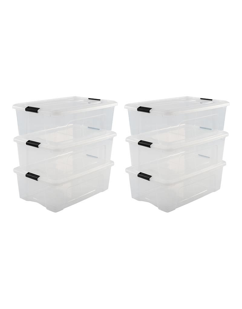 IRIS New Top Box - 30L - set of 6 - Transparent