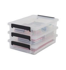 IRIS Little Large Box - A4 Format - set of 3- LLB-A4 - Transparent