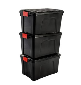 IRIS Store It All Box - 60 liters - set of 3 - SIA-60 - Black