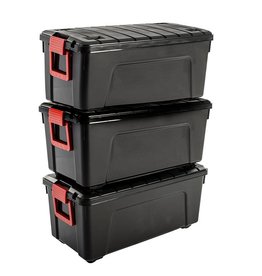IRIS Store It All Box - 75 liters - set of 3 - SIA-75 - Black