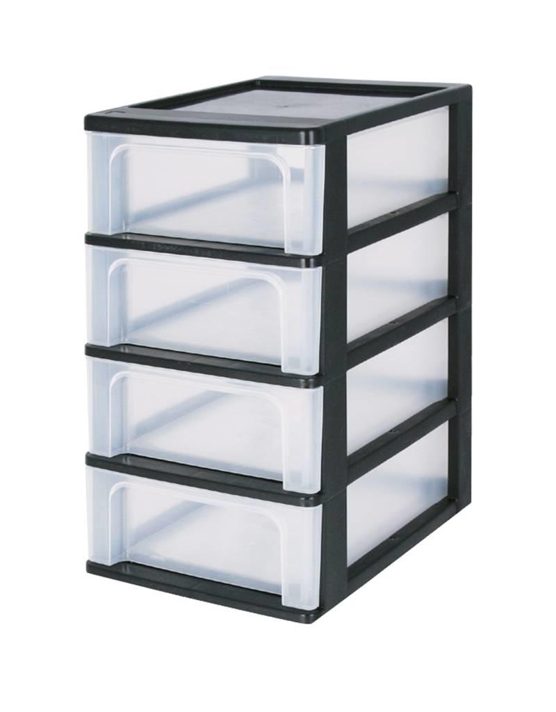IRIS Organizer Chest - 4 drawers - OCH-2004 - Black
