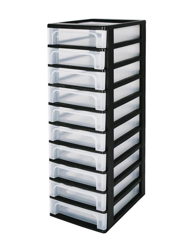 IRIS Organizer Chest - 10 drawers - OCH-2100 - Black