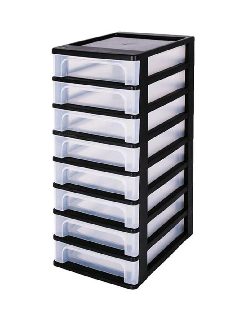 IRIS Organizer Chest - 8 drawers - OCH-2080 - Black