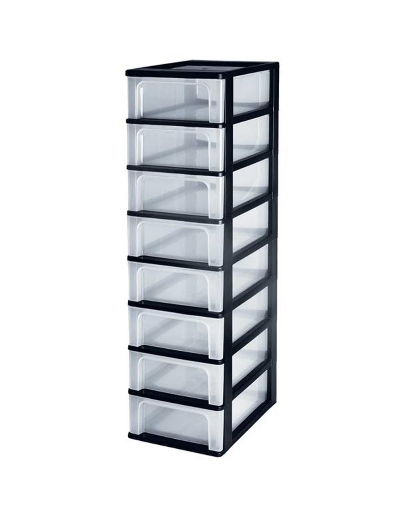 IRIS Organizer Chest - 8 drawers - OCH-2008 - Black