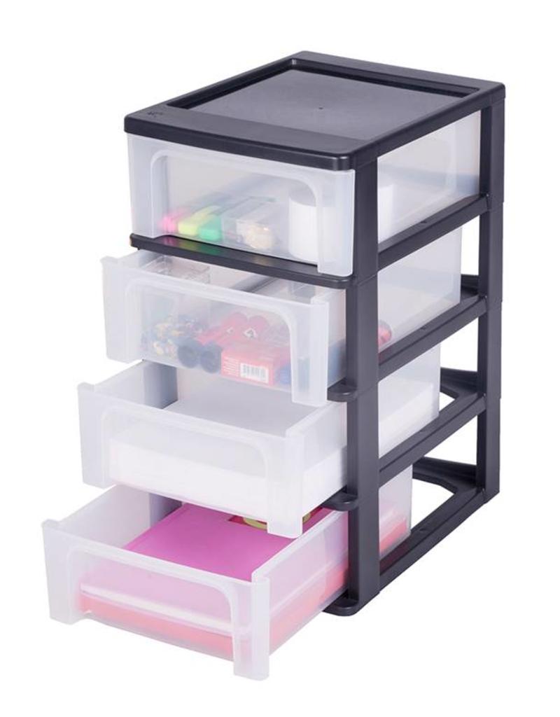 IRIS Organizer Chest - 4 drawers - OCH-2004 - Black