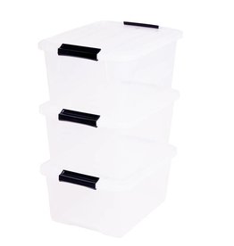IRIS Top Box - 30 liter - set van 3 - TB-30 - Transparant