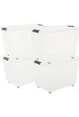 IRIS Rollerbox - 60 liters - set of 4 - TBR-60 - Transparent