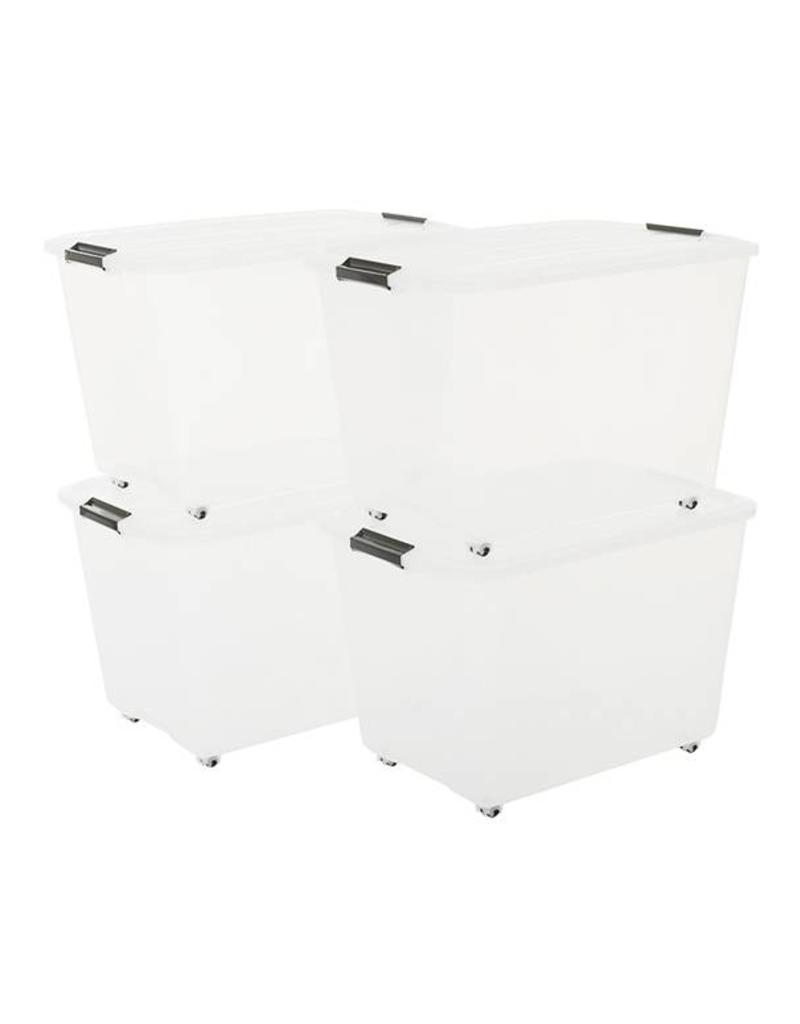 IRIS Rollerbox - 60 liters - set of 4 - TBR-60 - Transparent