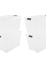 IRIS New Top Box - 60 liters - set of 4 - Transparent